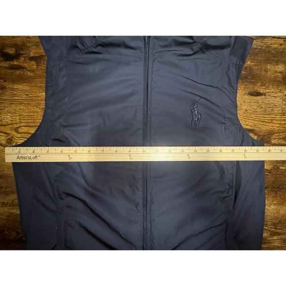 Ralph Lauren Golf Women's Vest Large Full Zip Navy Blue Large Logo Activewear - Picture 12 of 14
